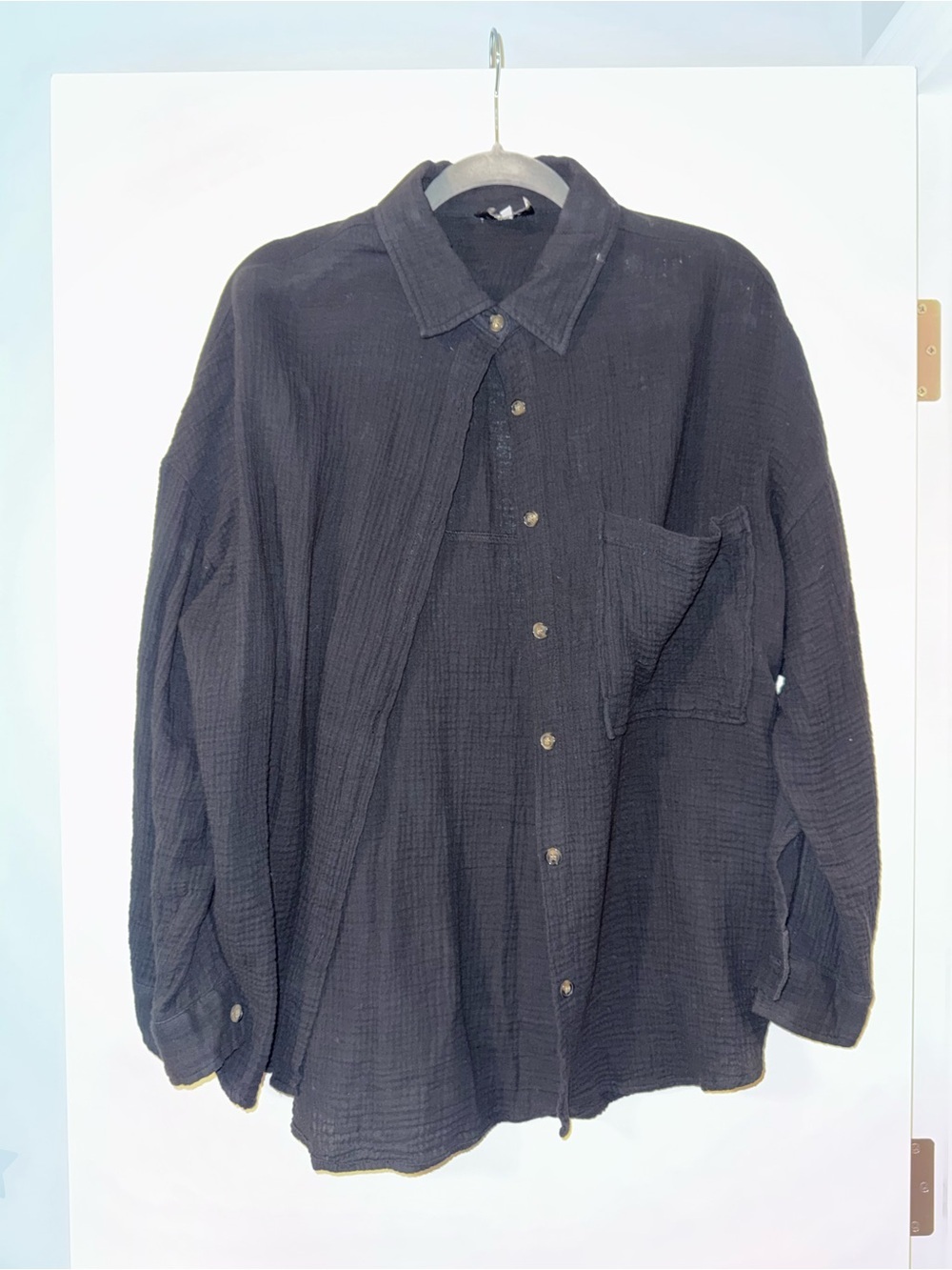 ACOA gauze button down shirt